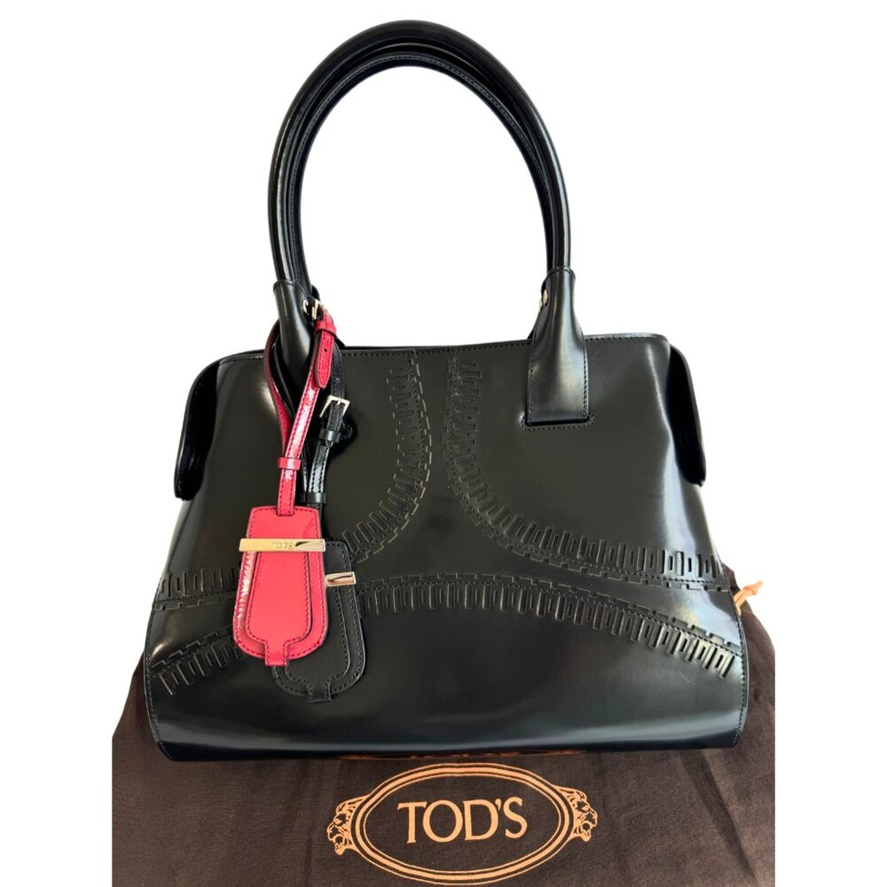 Tod’s Calf Leather Hand Tote Bag Tod's Leather (Black)